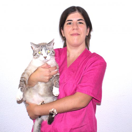 cristina cano, atv, posando con su gato